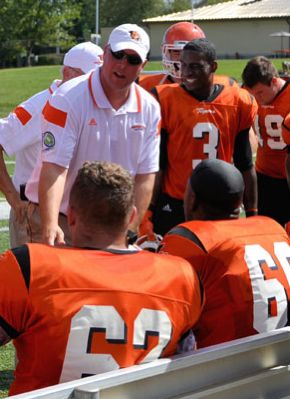 Eddie Eviston, the new head coach at Covington Catholic, spent the past two years as offensive coordinator at Georgetown College (Georgetown Athletics Photo)