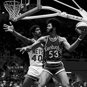 After owner John Y. Brown took the buyout for his ABA Kentucky Colonels, former players like Artis Gilmore (No. 53) went on to major careers in the NBA. Taking the quick cash instead of investing in the future is as >much a Kentucky tradition as basketball. (NBA photo)