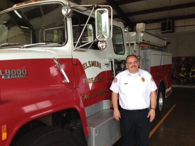 The Elsmere Fire Department needs help with funding to replace this 1987 model pumper, which is being taken out of service. (Photo by Mark Hansel)