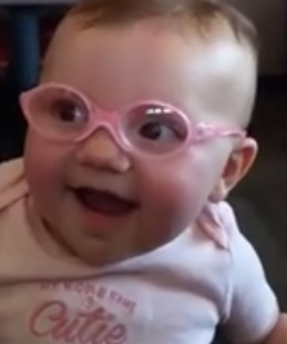 Local eye doctor’s video goes viral — as baby reacts with joy as she puts on glasses for the first time