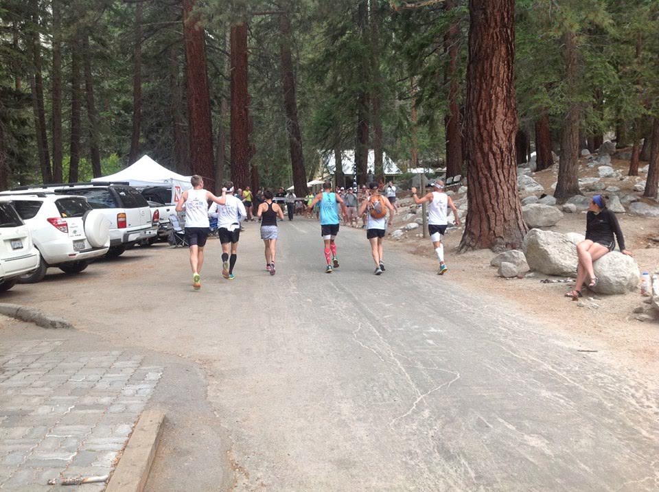 Harvey Lewis and his crew seconds away from finishing Badwater 135. (Photo by Melanie Owen)