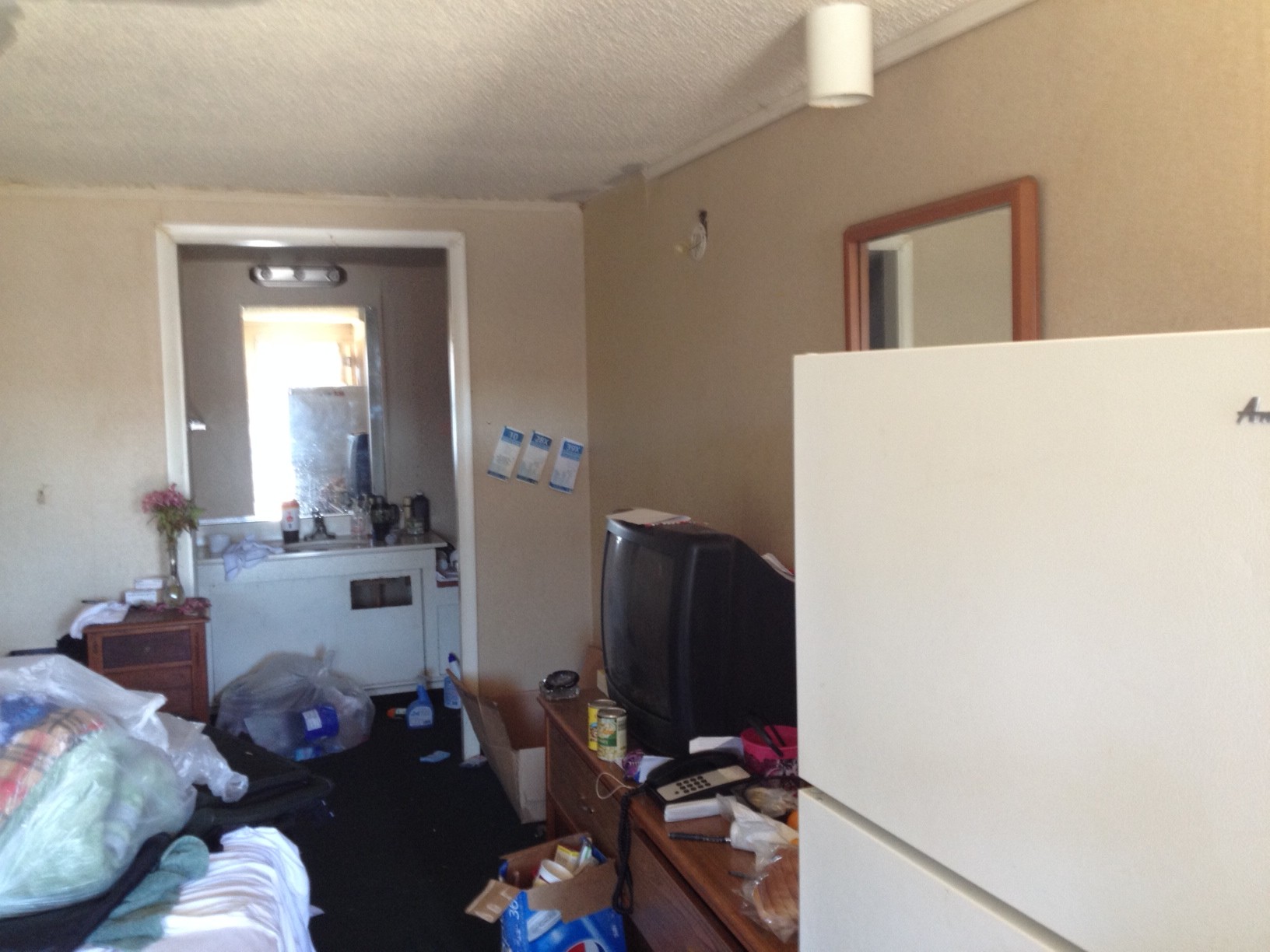 The interior of one of the vacated rooms at the Florence Inn
