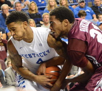 Kentucky's Charles Matthews battles for possession of the ball Wednesday night (Keith Taylor Photo)