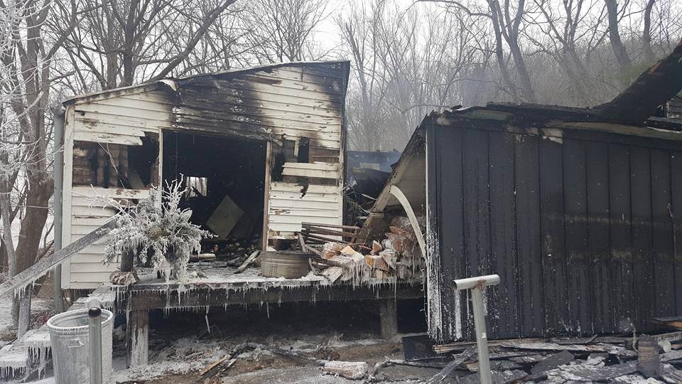 Rabbit Hash General Store, the day after the fire. (Photo By Warner Allen)