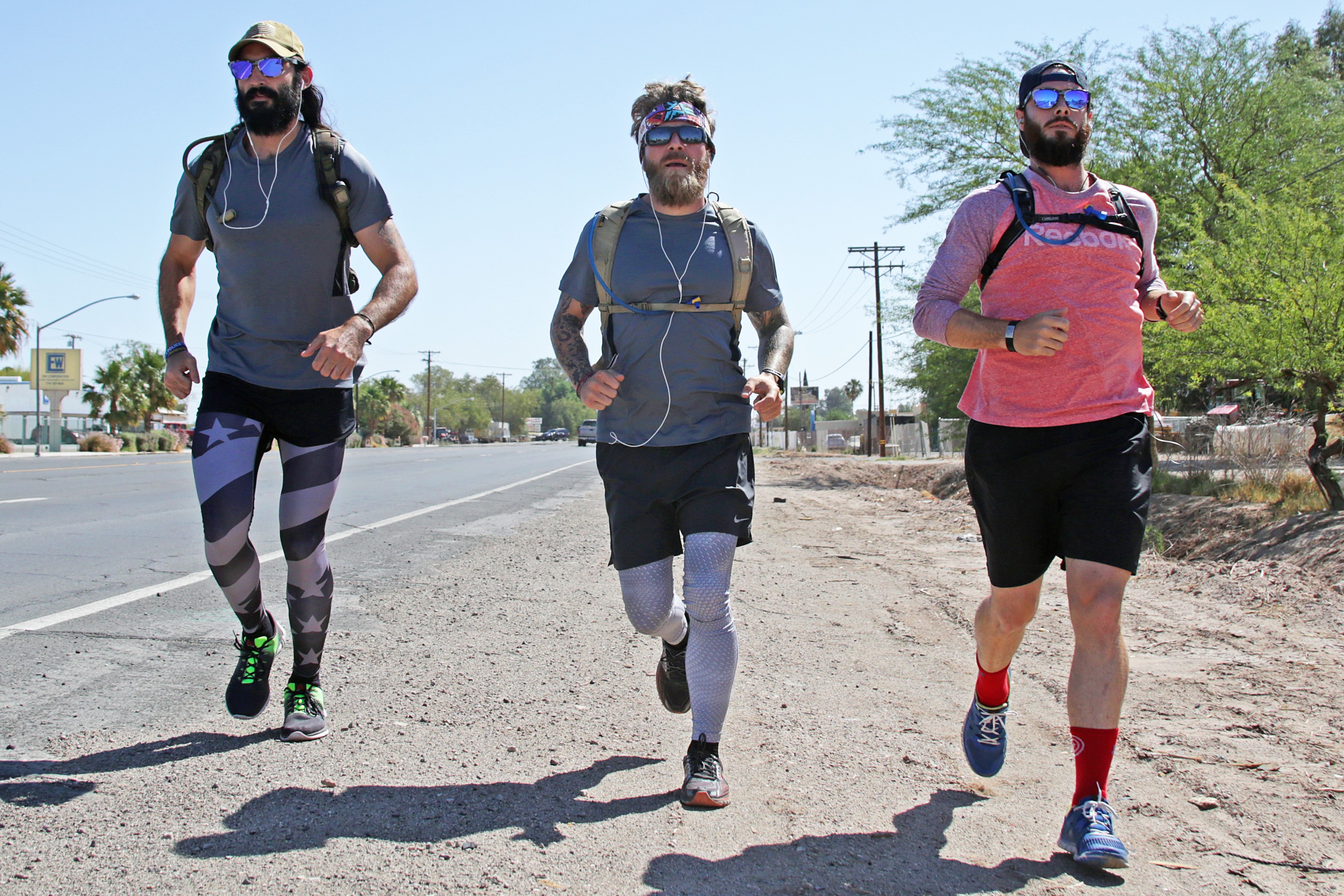 Operation Samalama team: Nick Bianse (US Marines), Matt Peace (US Navy, and Albie Masland. (Photo by Gray Bashew)