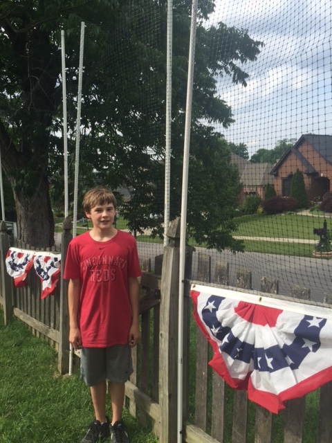The backyard boys of summer enjoying their Ft. Mitchell Field of Dreams, thanks to Hetzel family