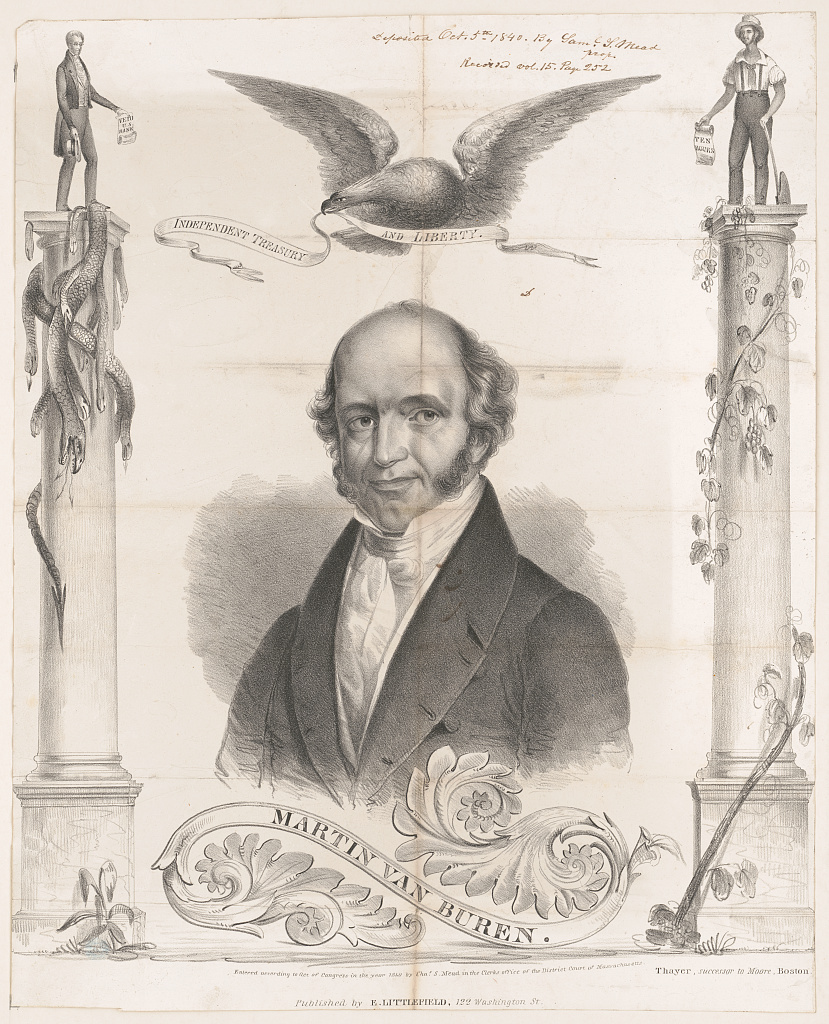 Martin Van Buren campaign poster, 1840, from the Library of Congress