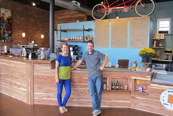 Justin and Emily Carabello, husband-and-wife owners of Carabello Coffee, are also active residents of Newport's historic East Row community