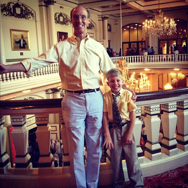 Mike Hammons and grandson Max at the state Capitol