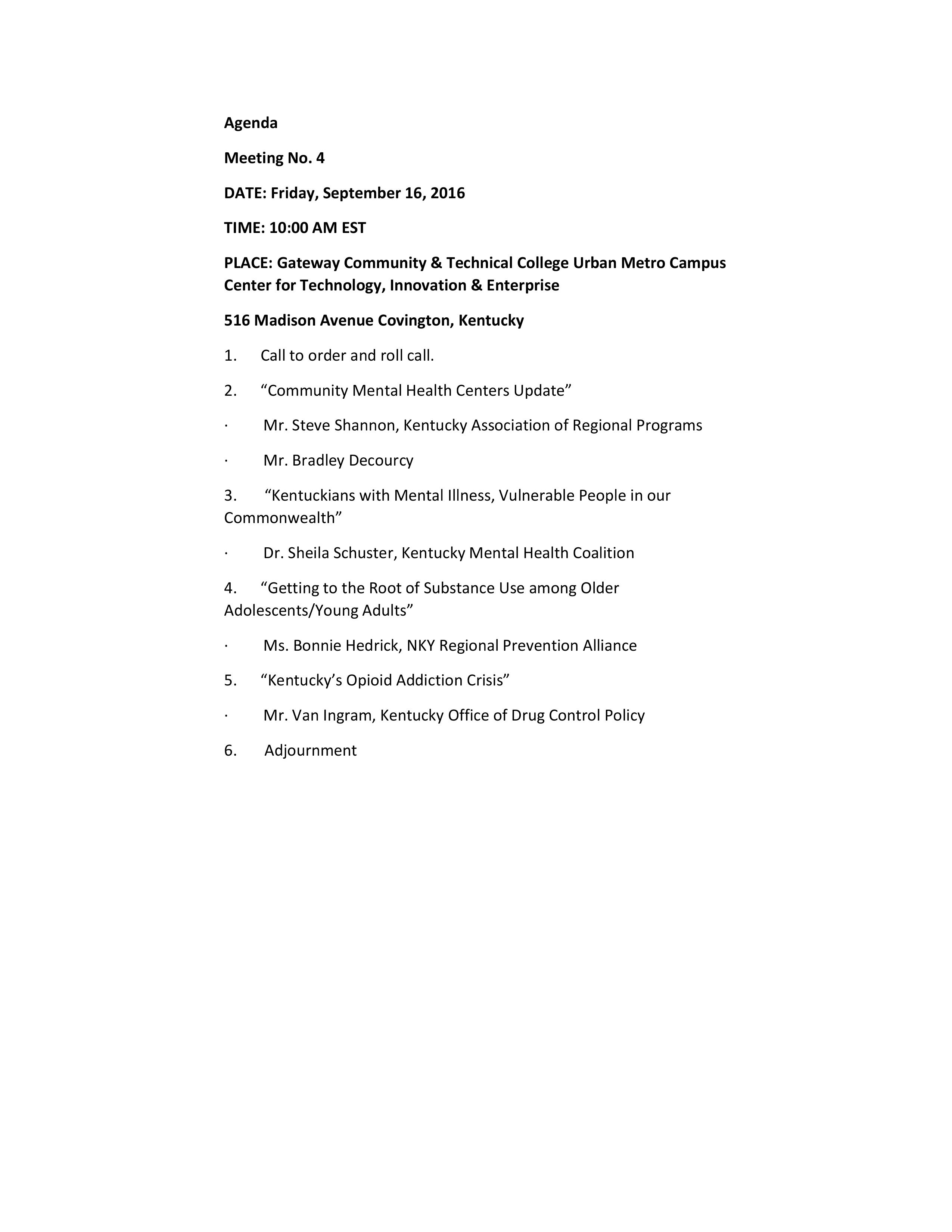 Agenda