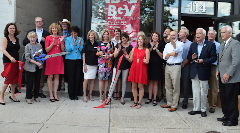 Ribbon-cutting for Bad Girl Ventures' new office in Covington.