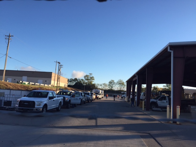 This morning at Duke Energy's Erlanger office, crews get ready to roll.