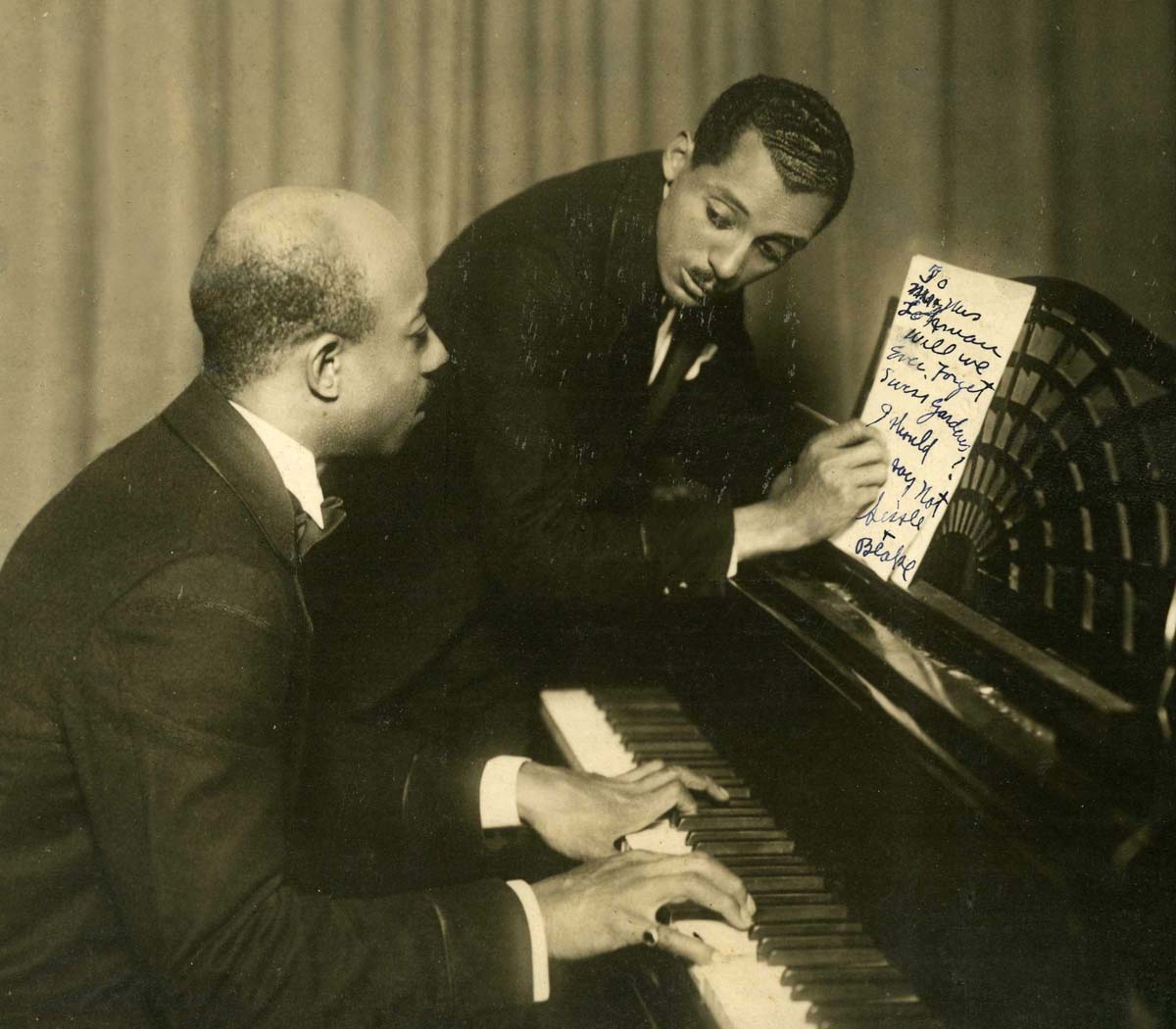 Among the entertainers to play at Swiss Gardens were famed jazz and ragtime musicians Noble Sissel and Eubie Blake. (Stephen Enzweiler Collection.) 