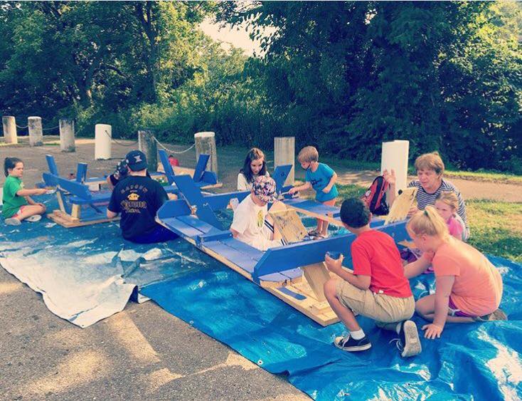 Last year -- a painting day at Goebel Pool