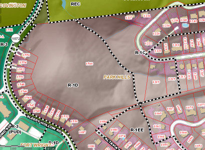 A preliminary plat rendering of the Park Hills development (provided)
