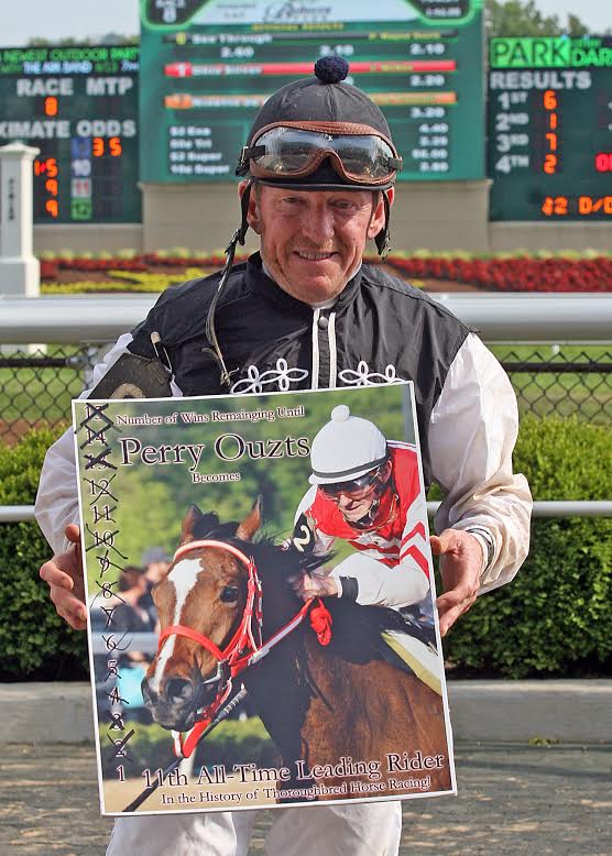 Perry Ouzts -- winning recognition at Turfway. 