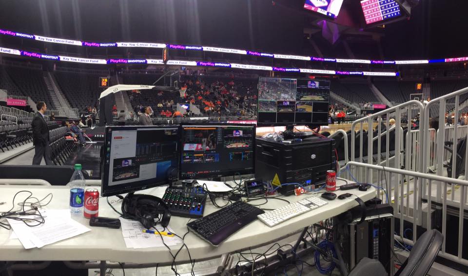 Set up at the game