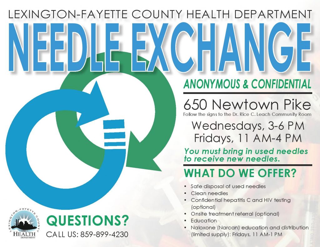 LexingtonFayette County Health Department to expand needle exchange