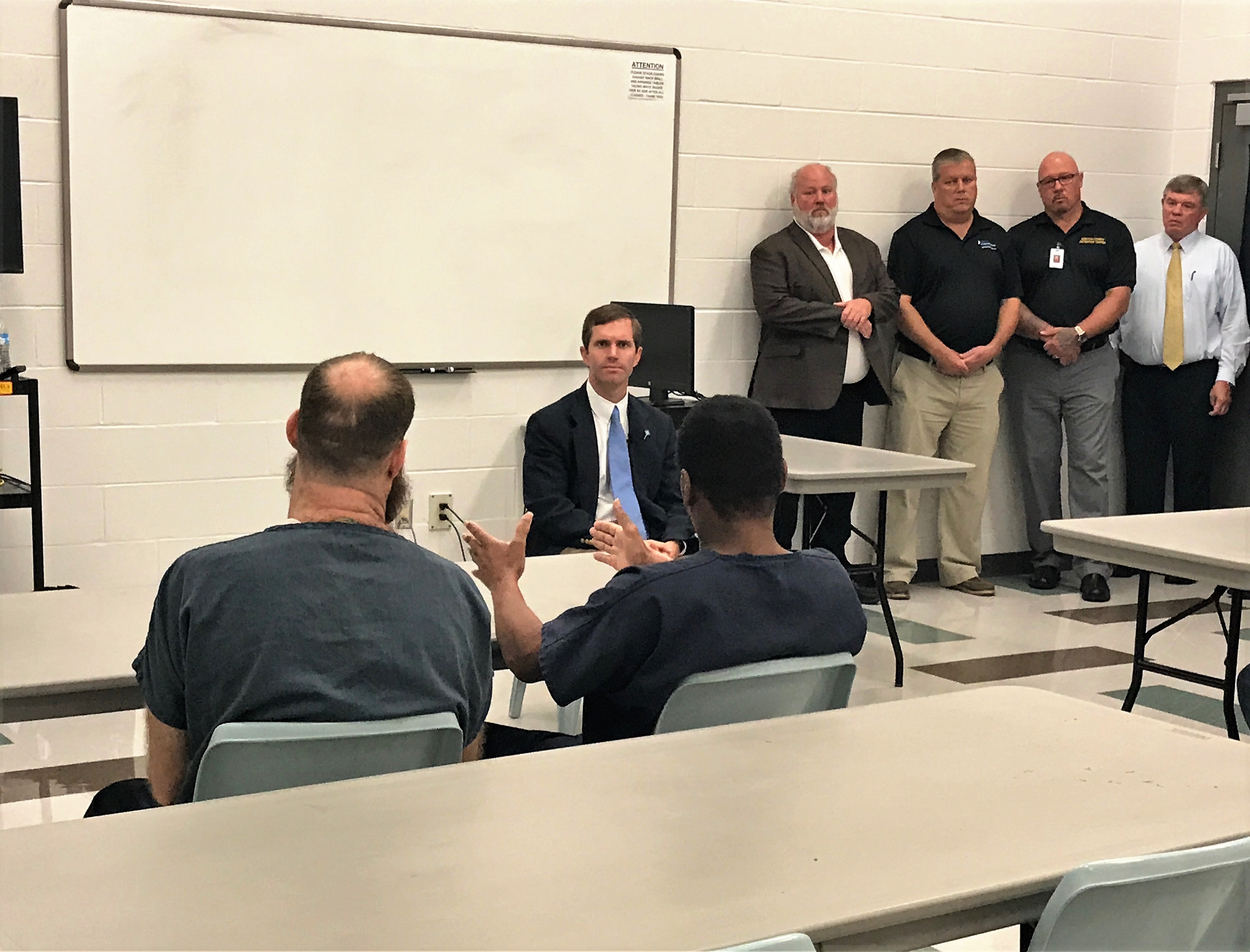 AG Beshear tours Kenton County Detention Center, speaks with inmates in drug treatment program