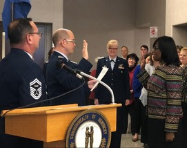 Lt. Gov. Hampton gets surprise promotion to Lt. Colonel, Civil Air Patrol at exhibit opening