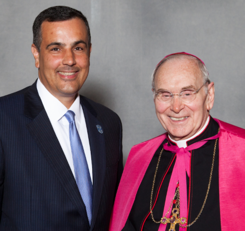 Thomas More University presents Bishop Foys with Bishop Hughes Award; photos of Chillo installation