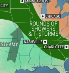 Storms to carry severe weather, flood risks across large swath of U.S.