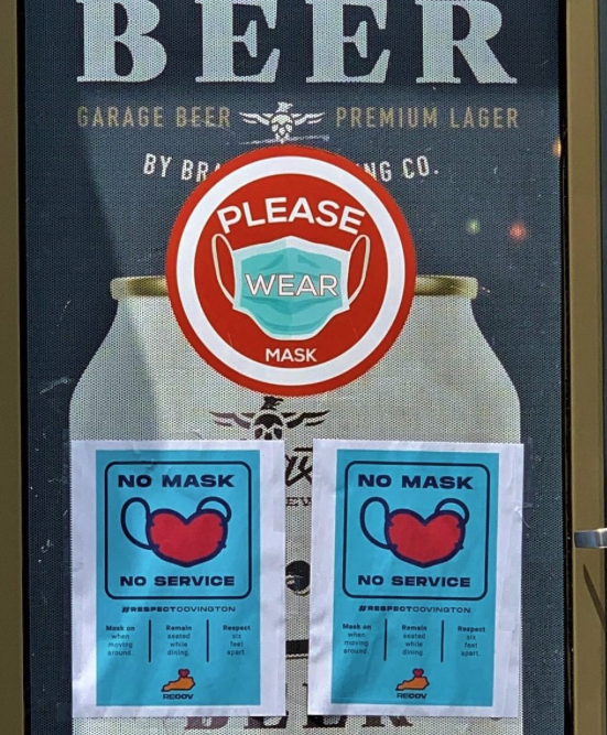 ‘No mask, no service’ as Covington bars, restaurants aim to protect staff, keep local economy open