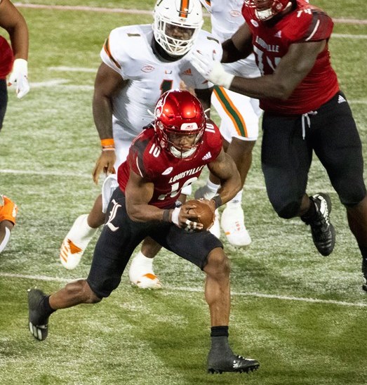 No. 17 Miami (Fla.) uses big plays to sprint past No. 18 Louisville 47-34 in ACC opener Saturday night