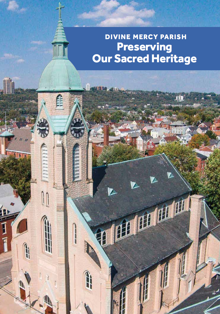 After months of renovation to historic Sacred Heart Church in Bellevue, copper cross and dome unveiled