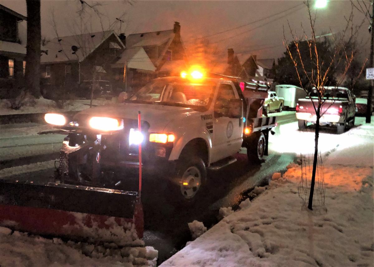 The life of a snow plow driver: Careful maneuvering required on tight city streets