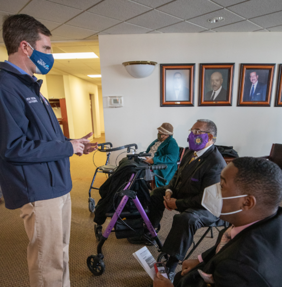 Gov. Beshear reports 1,440 cases, 42 deaths and another decrease in positivity; visits vaccination sites