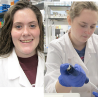 Two NKU students, Katelyn Clough and Emma Foster, receive awards for their work in toxicology