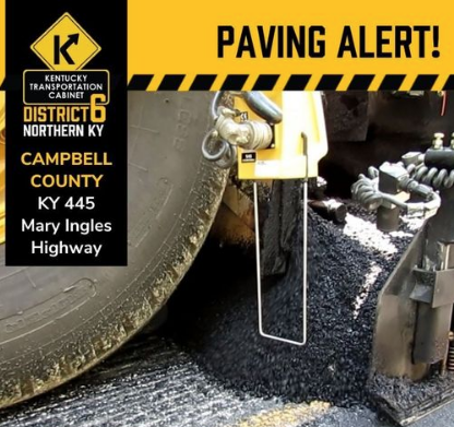 KYTC district gives heads up on resurfacing of Mary Ingles Highway in Campbell County next week