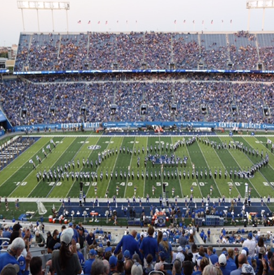 Area students are proud members of UK Marching Band, exhibiting school pride in a special way