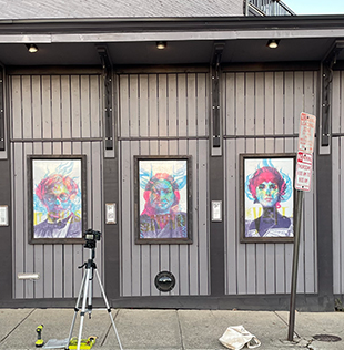 Local artist Doc Galahan creates interactive street-art project on Covington’s Pike Street Art Wall