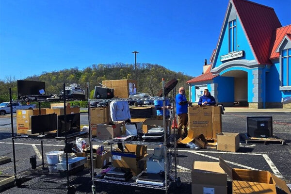 Covington e-waste recycling event collects more than 150 cars, 4,500 lbs of electronics