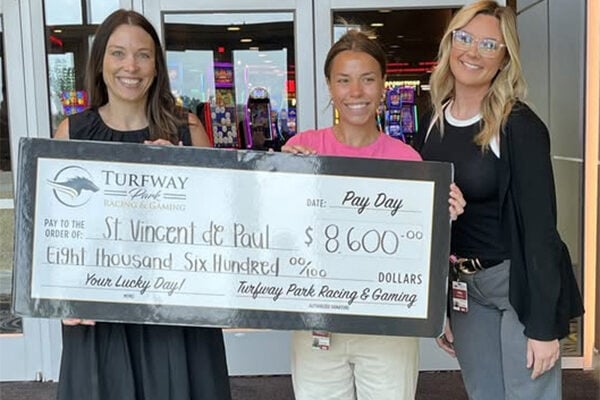 St. Vincent de Paul Northern Kentucky raises $8,600 through donation initiative at Turfway Park