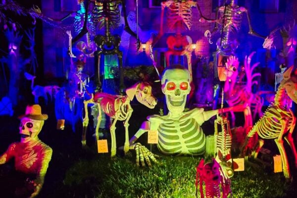 Herman Reinecke’s Dead Spring Cemetery, right in his yard, celebrates Halloween in a big way